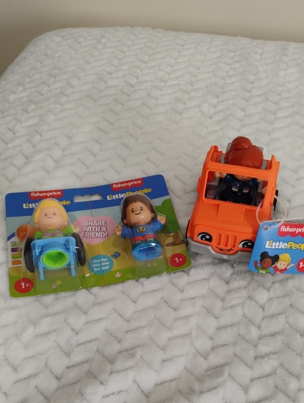 New Fisher-Price Orange Rescue Truck with Three Little People Figures